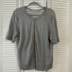 Merona gray short sleeve cardigan ~ size XXL